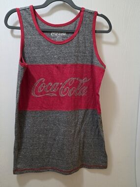 Tank Top Coca Cola Gray and Red Logo Girls' Tank Top